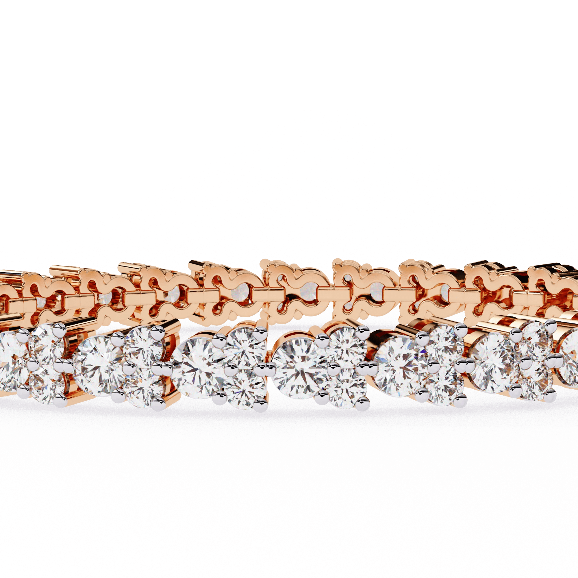 Radiant diamond bracelet with elegant details