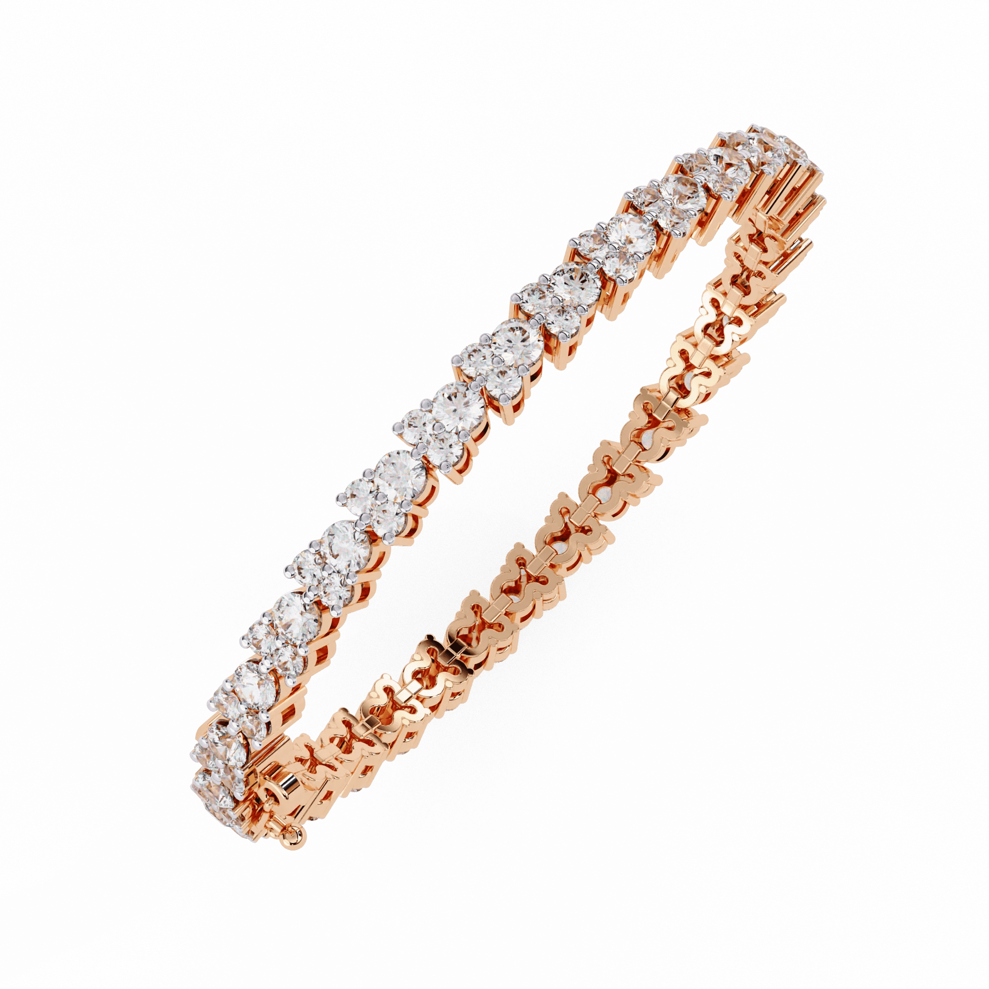 Radiant diamond bracelet with elegant details