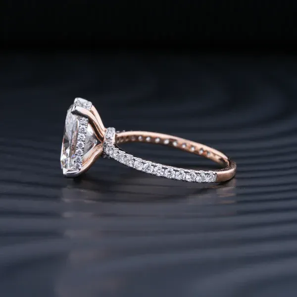 Oval solitaire diamond ring with classic sparkle