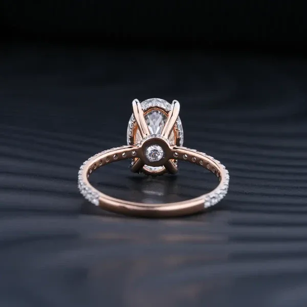 Oval solitaire diamond ring with classic sparkle