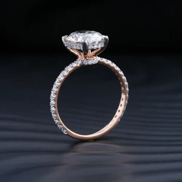 Oval solitaire diamond ring with classic sparkle