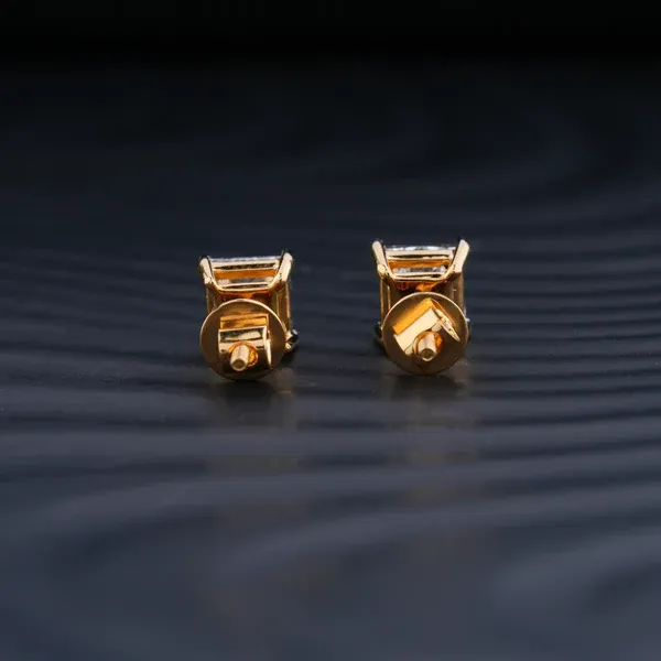 Princess cut diamond earrings with modern style