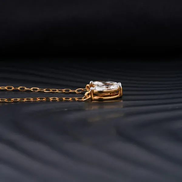 Marquise cut diamond necklace