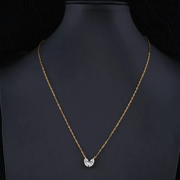 Marquise cut diamond necklace
