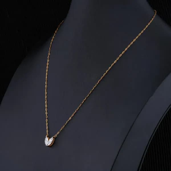 Marquise cut diamond necklace