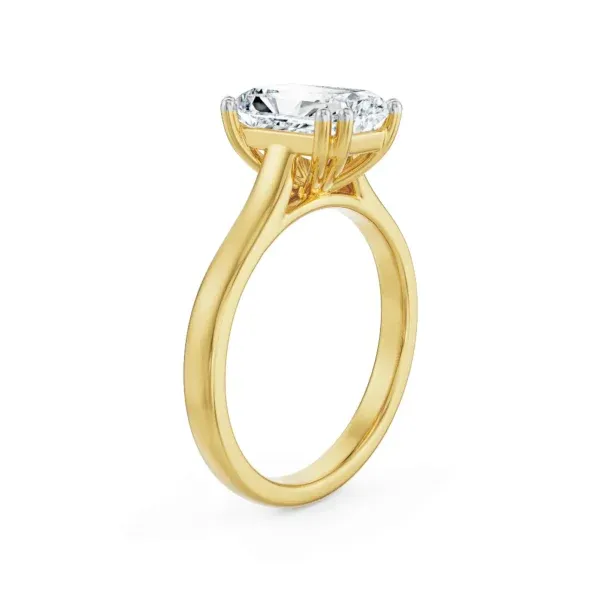 Emerald solitaire ring with elegant sparkle