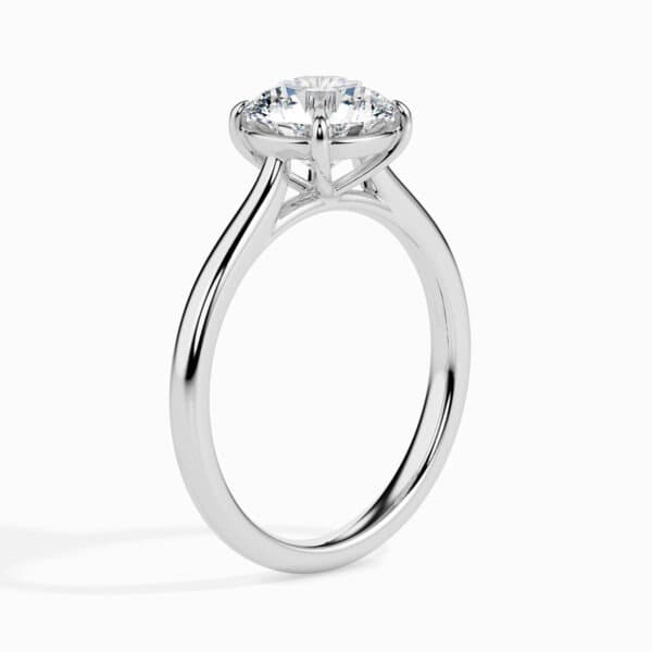 Minimalist round diamond ring with timeless shine