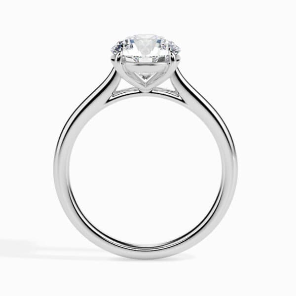 Minimalist round diamond ring with timeless shine
