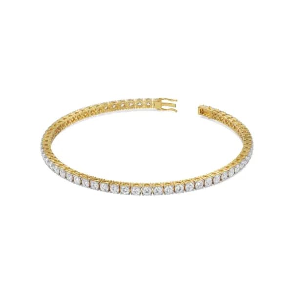 8-pointer diamond tennis bracelet in gold