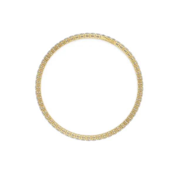 8-pointer diamond tennis bracelet in gold