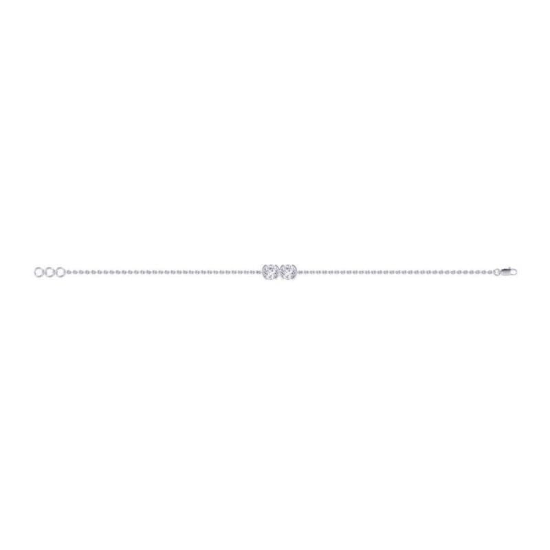 Two-stone diamond bracelet with elegant look