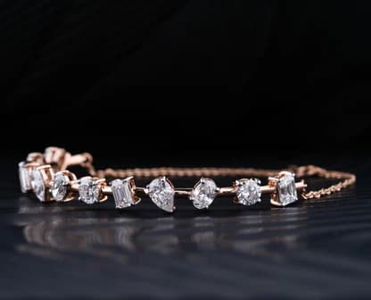 Multistone diamond bracelet with bold sparkle